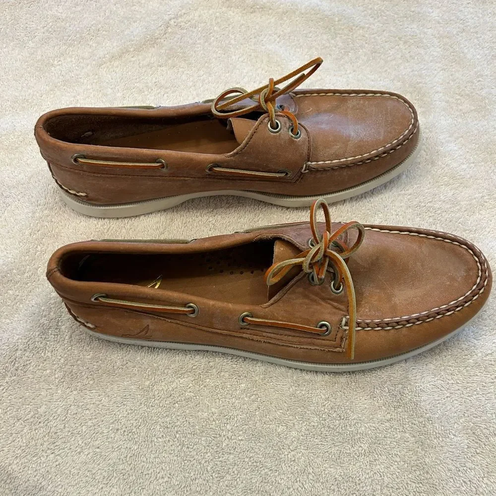 Sperry Tan Leather Boat Shoes